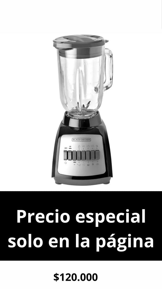 LICUADORA DURAPRO COLOR NEGRA 550W VIDRIO BLACK AND DECKER